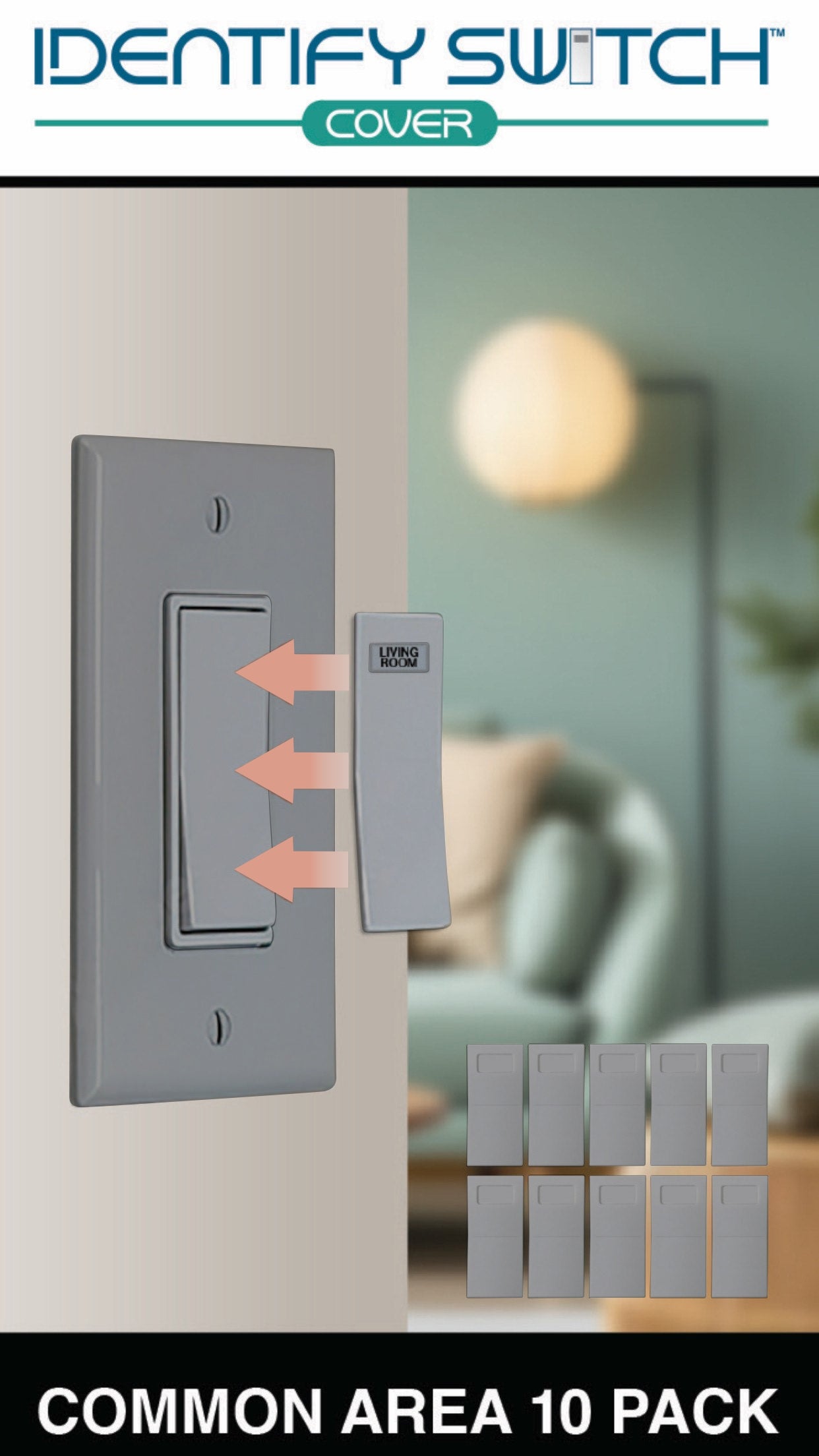 Identify Switch Cover - Common Area 10 Pack