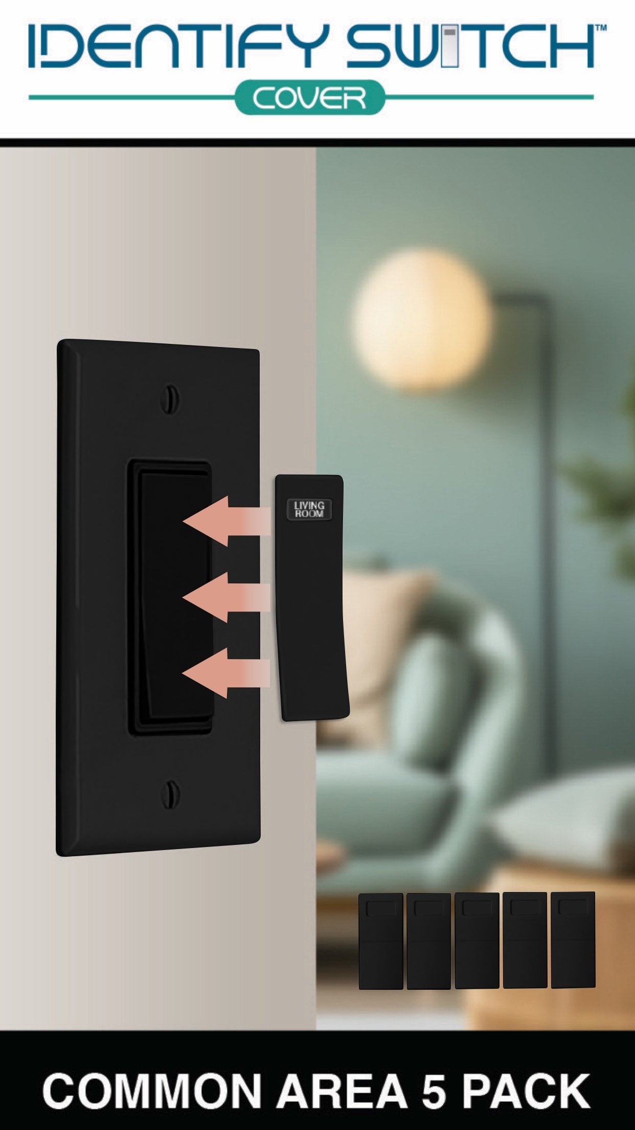 Identify Switch Cover - Common Area 5 Pack