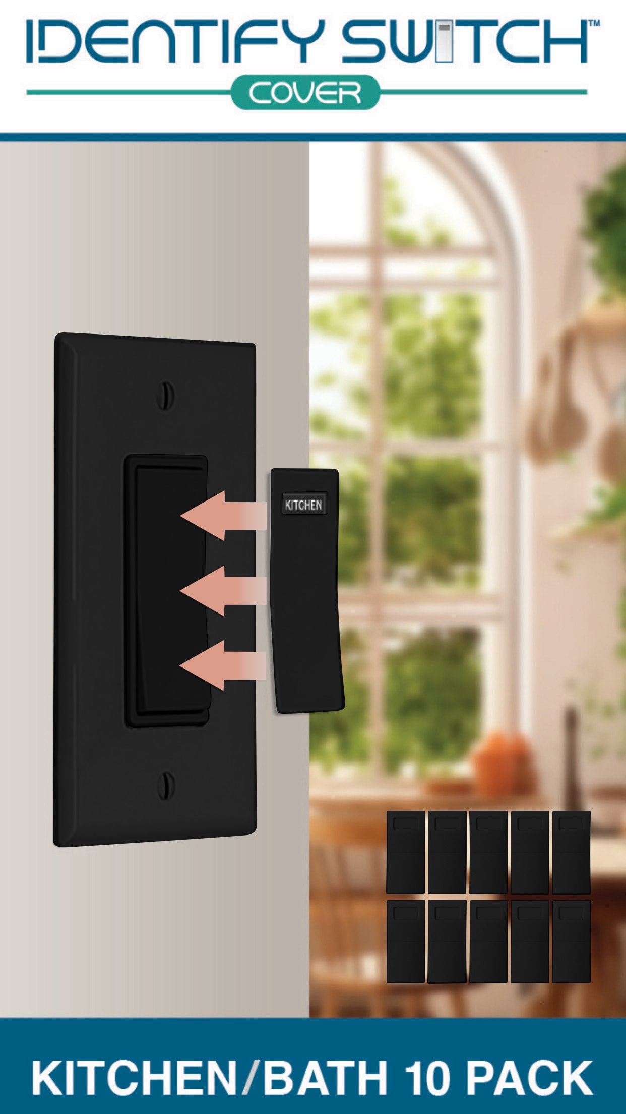 Identify Switch Cover - Kitchen/Bath 10 Pack