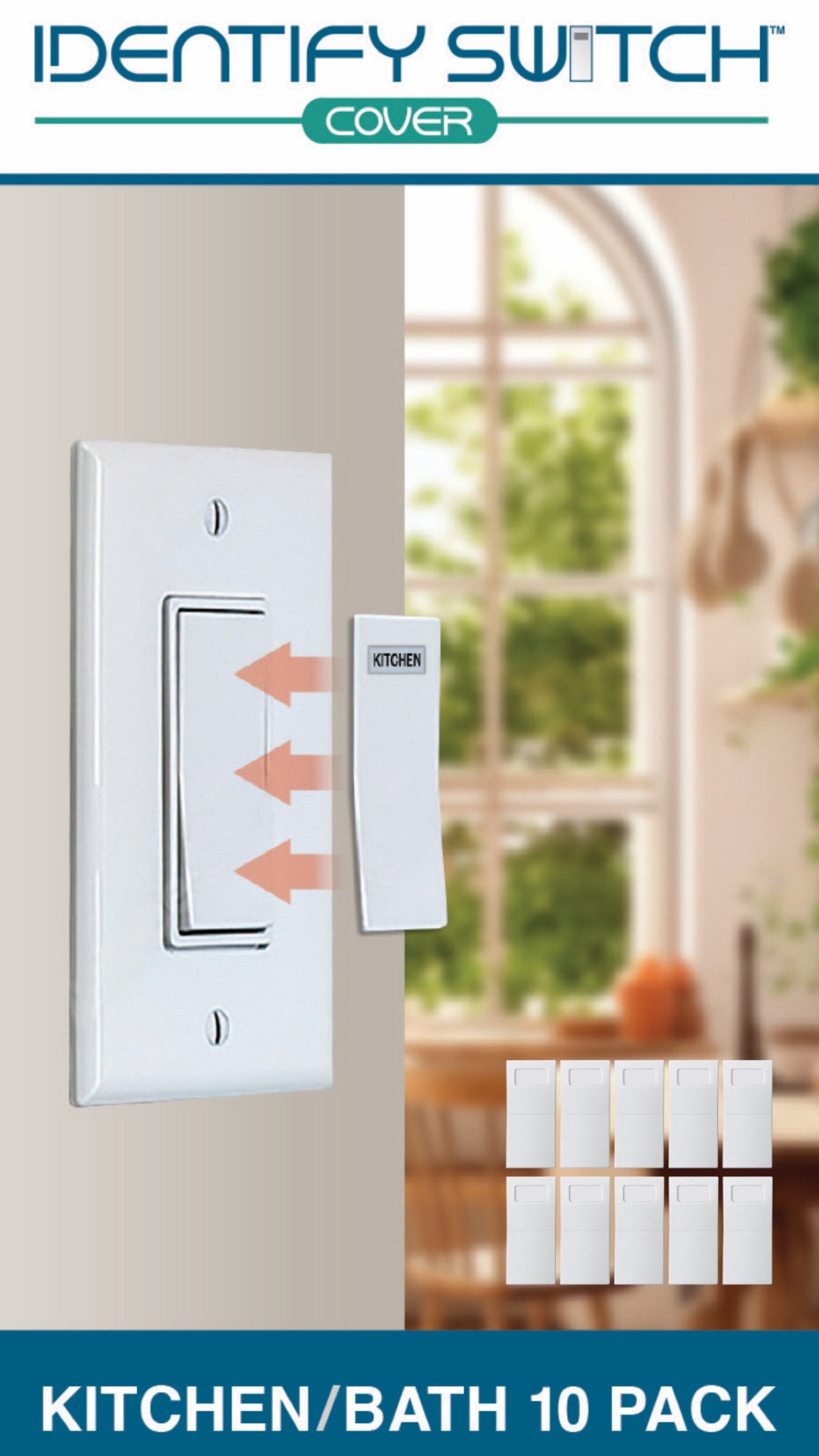 Identify Switch Cover - Kitchen/Bath 10 Pack