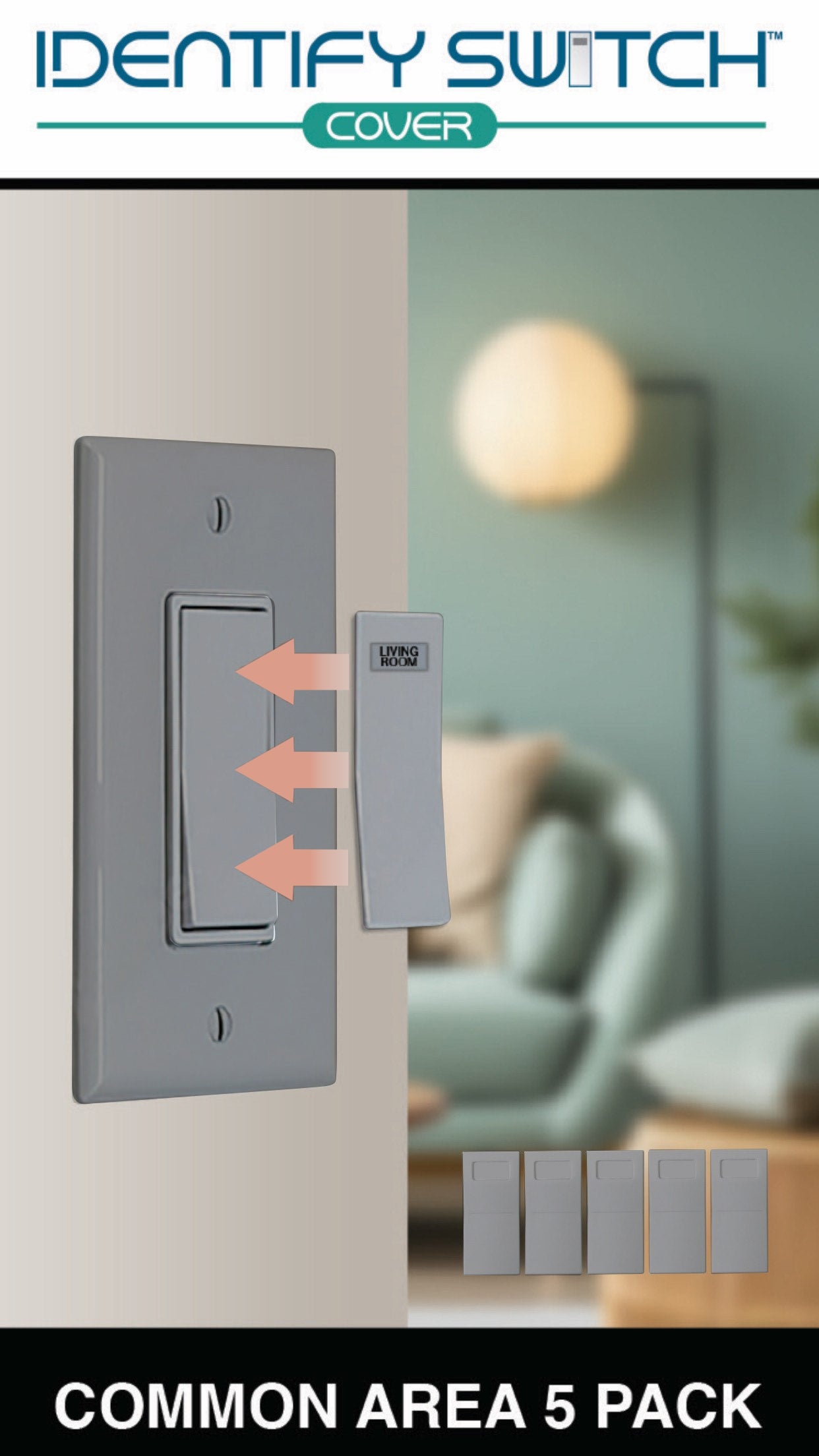 Identify Switch Cover - Common Area 5 Pack