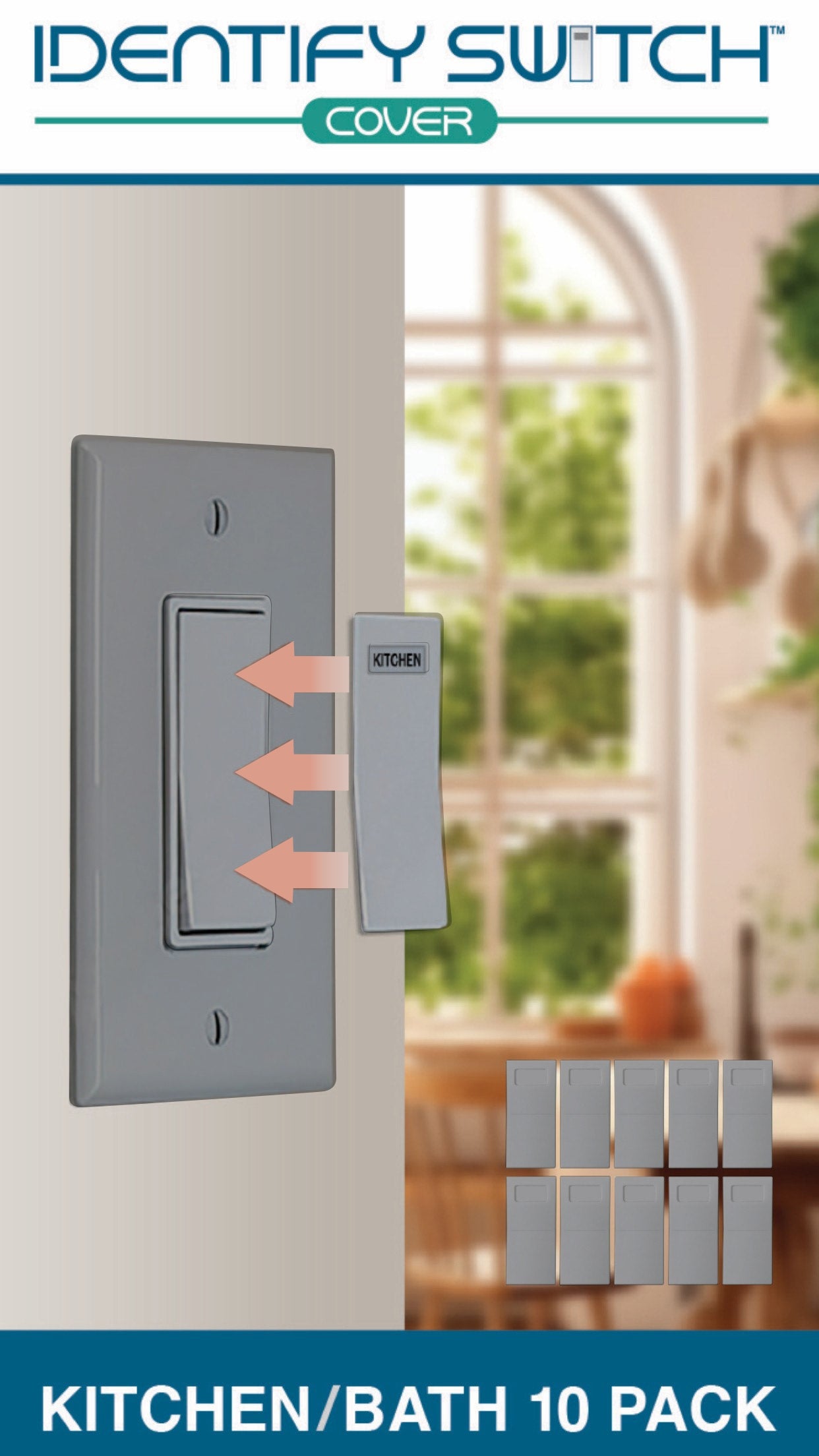 Identify Switch Cover - Kitchen/Bath 10 Pack