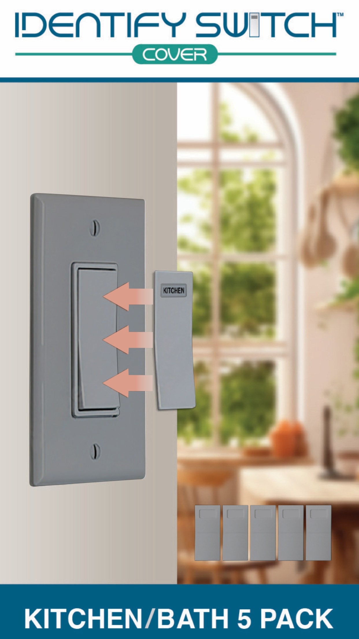 Identify Switch Cover - Kitchen/Bath 5 Pack
