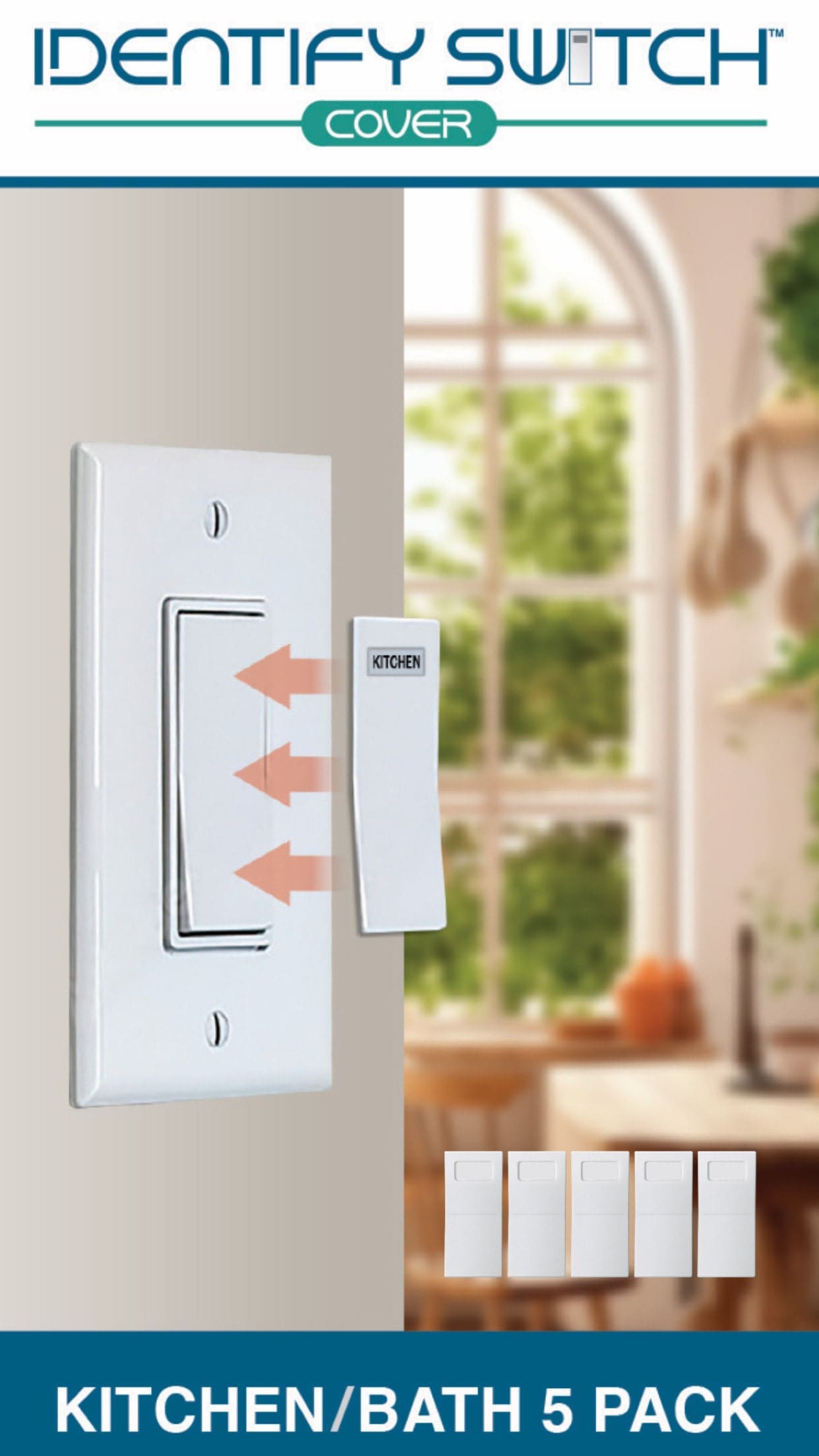 Identify Switch Cover - Kitchen/Bath 5 Pack