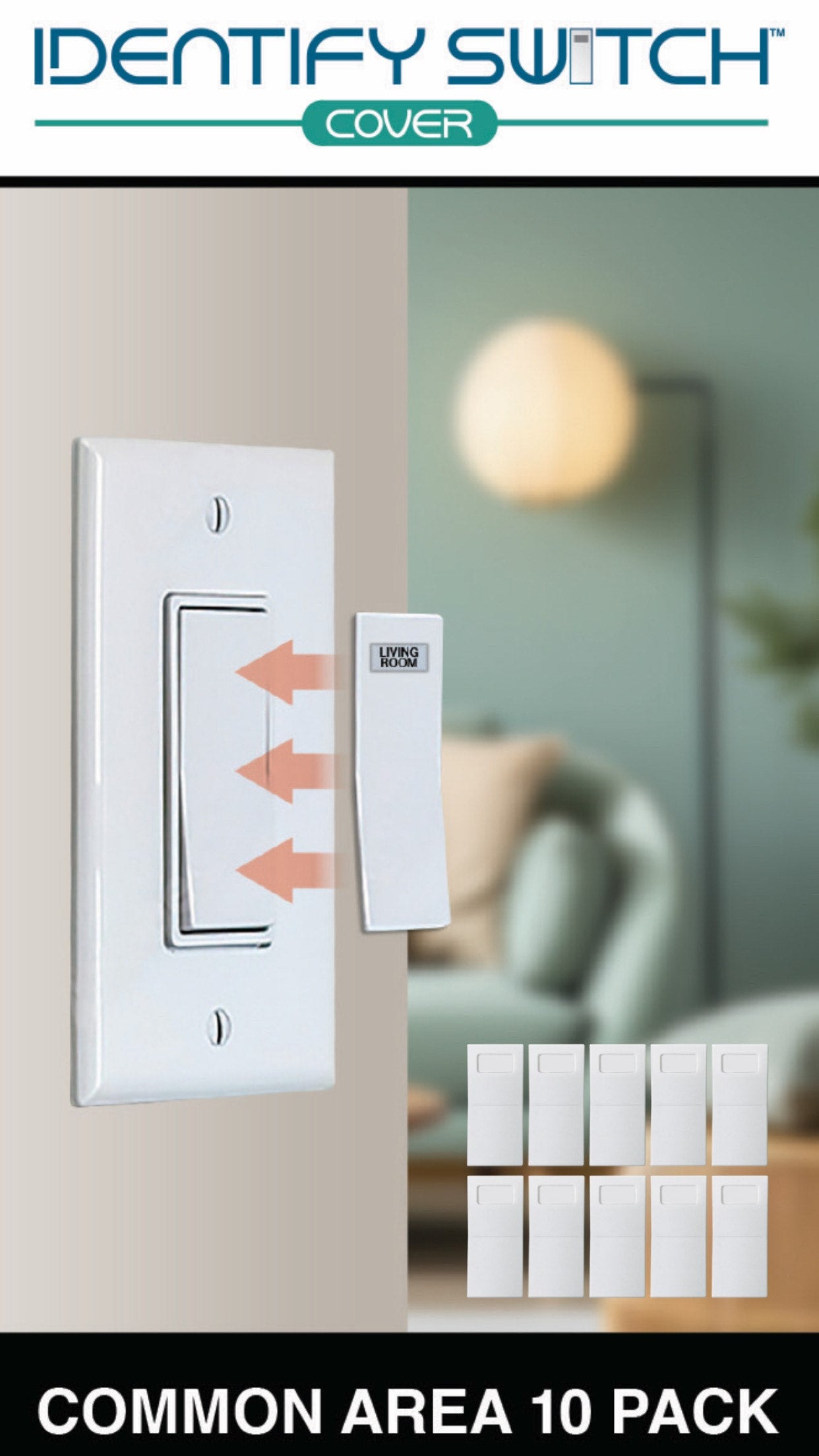 Identify Switch Cover - Common Area 10 Pack